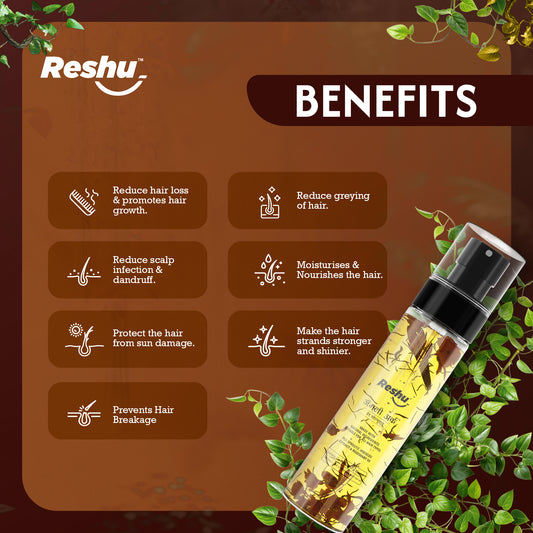 Reshu Junglee Ark – Advanced Herbal Formula for Hair Fall Control & Growth (100ml) & Free Rice Protein Shampoo (50ml)