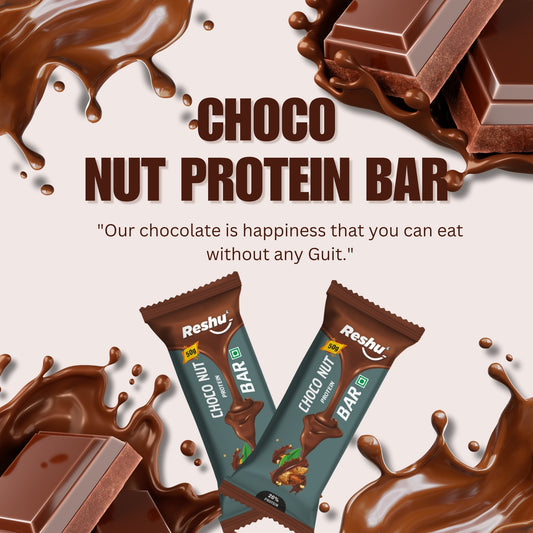 Reshu Choco Nut Protein Bar (4 * 50g) | 20% Protein Energy Bar