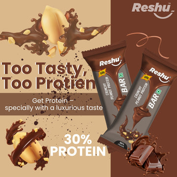 Reshu Crunchy  Protein Bar (4* 50g) – 30% Protein | High Protein Snack