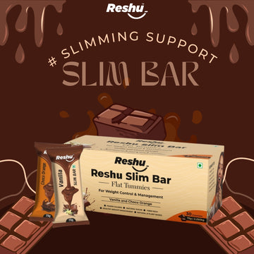Reshu Slim Bar (30 *  75gm) – (Vannila And Choco Orange Flavours)Flat Tummies for Smart Weight Control & Management